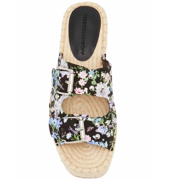 💕x2HP💕Rebecca Minkoff platform Espadrille floral print sandals - Picture 4 of 8